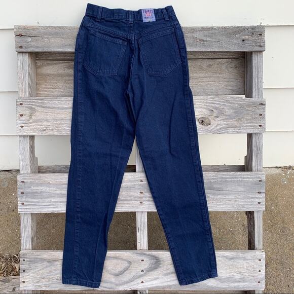 Vintage 90s Paris Sport Club high rise button fly wedgie jeans - Picture 3 of 7